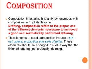 Composition in lettering | PPTX