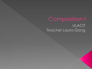 Composition I ULACIT Teacher Laura Gang 