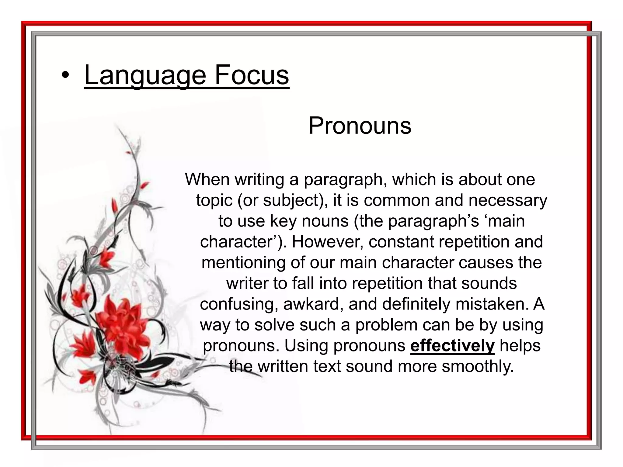  Exclamation points (!) Used a the end of an exclamation.HomeworkChoose one of the general topics below. 2. Brainstorm your ideas on a separate paper.3. Circle the ideas that you think are better to include in a paragraph.4. Write a paragraph using the brainstorming you did and an appropriate topic sentence.5. Be ready to share your writing.ON LINE HOMEWORK>  http://www.sheppardsoftware.com/grammar/capitalization.htmhttp://owl.english.purdue.edu/exercises/3/16/14/