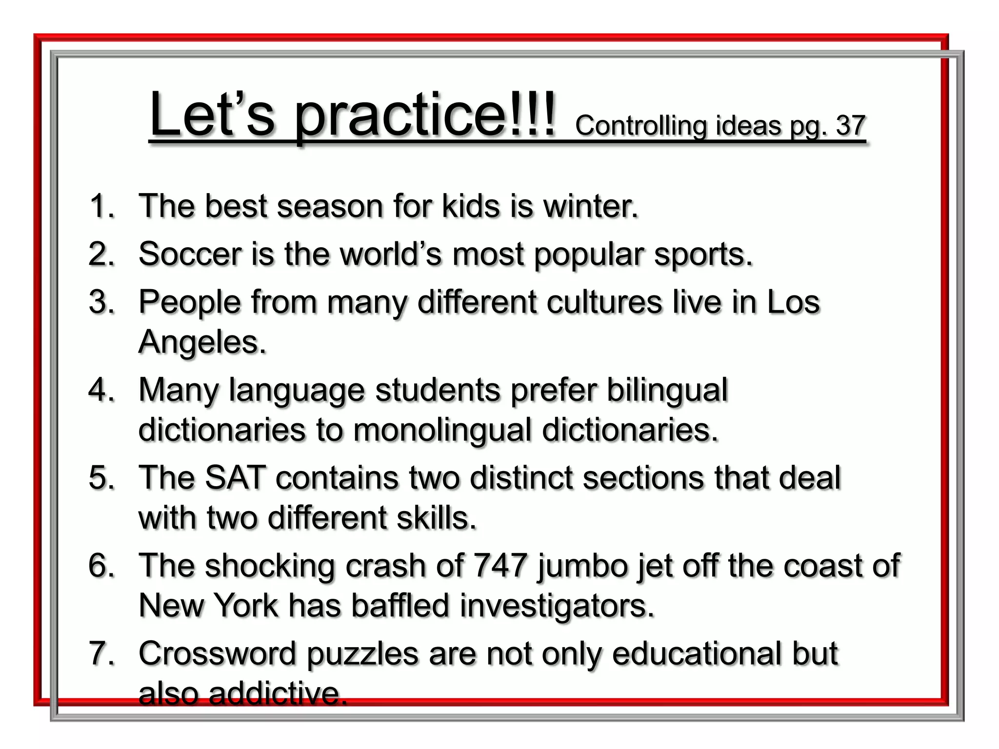  not linear, consecutive; rather messy