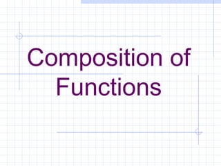 Composition of
Functions
 