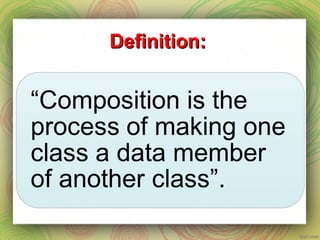 Composition in OOP | PPT