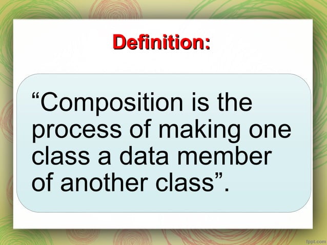 Composition in OOP | PPT