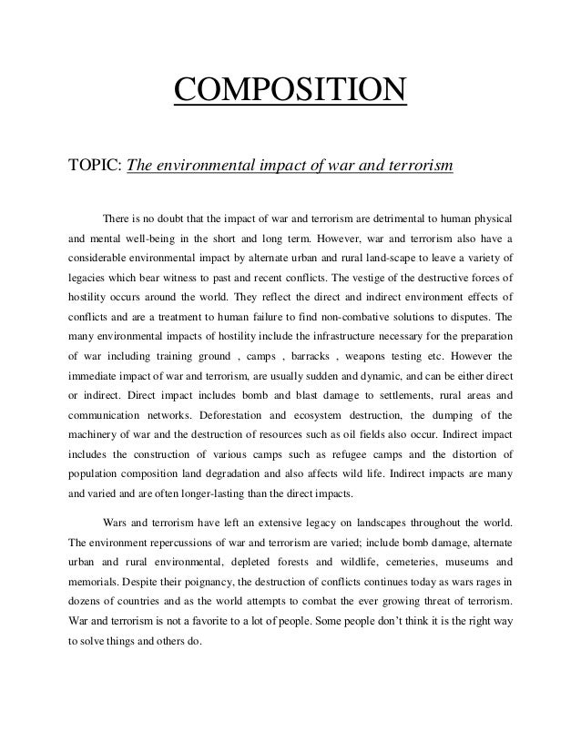 Deforestation essay