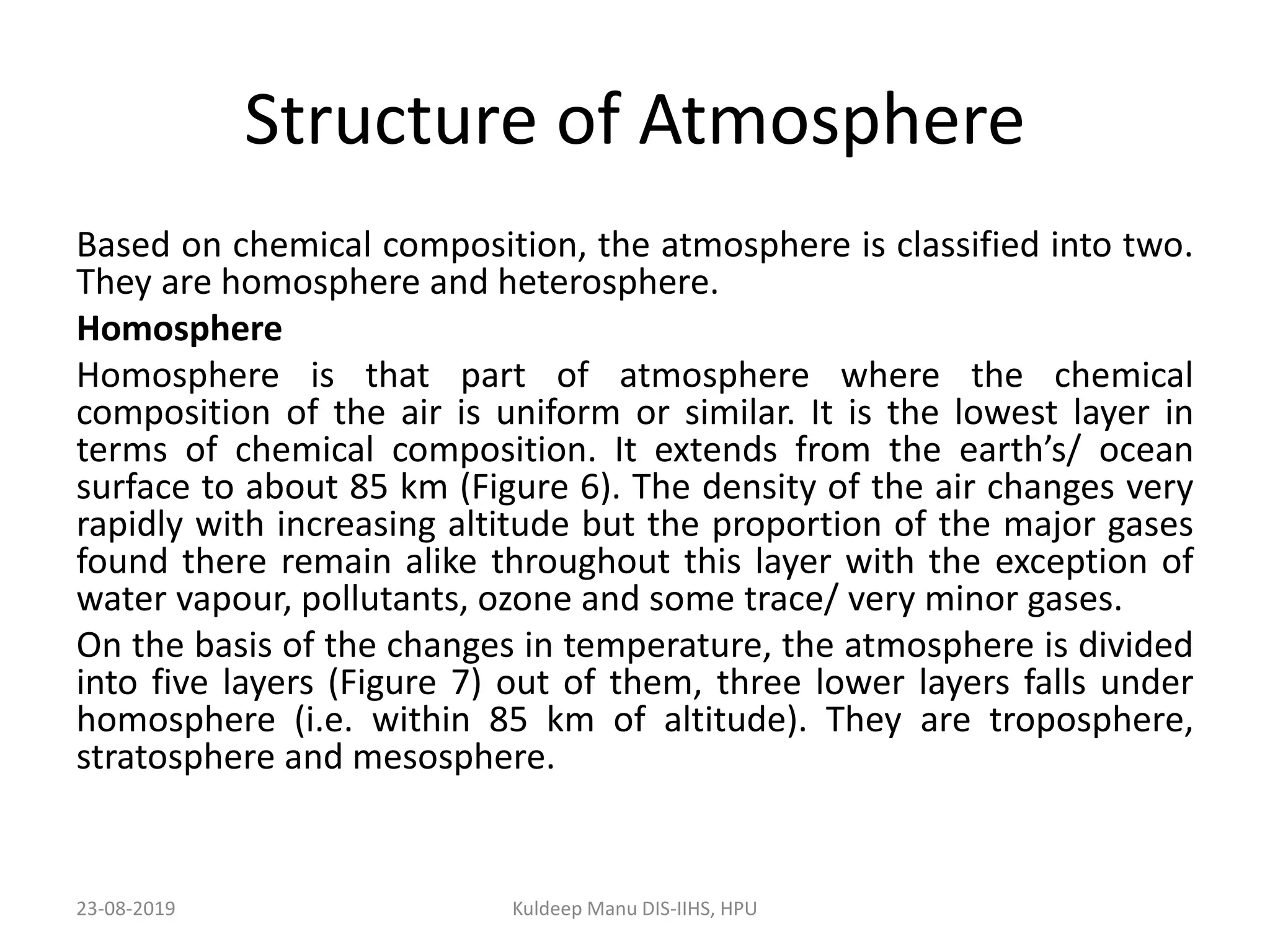Composition, structure and importance of the atmosphere | PPT | Free ...