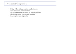 Types of Compositions controlled composition | PDF