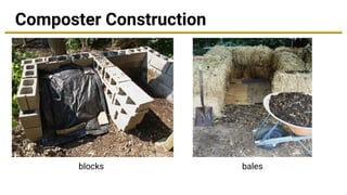 Composter Construction
blocks bales
 