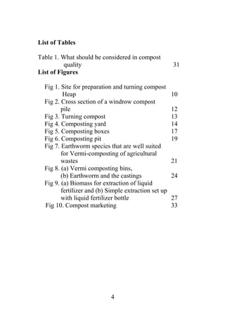 Observation Table Compost Composting manual | PDF