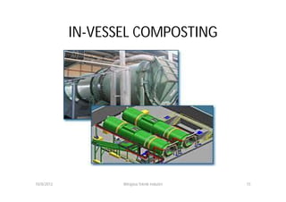 IN-VESSEL COMPOSTING




10/8/2012          Wirajasa Teknik Industri   15
 