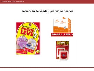 Comunicação com o MercadoComunicação com o Mercado
Promoção de vendas: prêmios e brindes
 