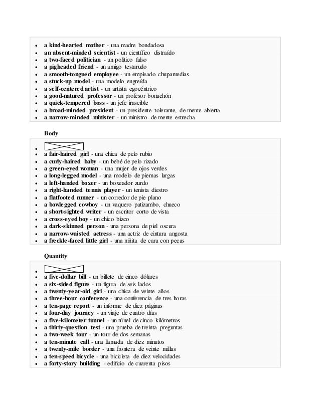 Compound Adjectives