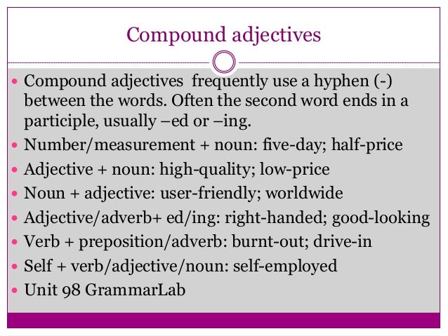 Compound Adjectives compound-adjectives
