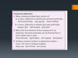 Compound adjectives