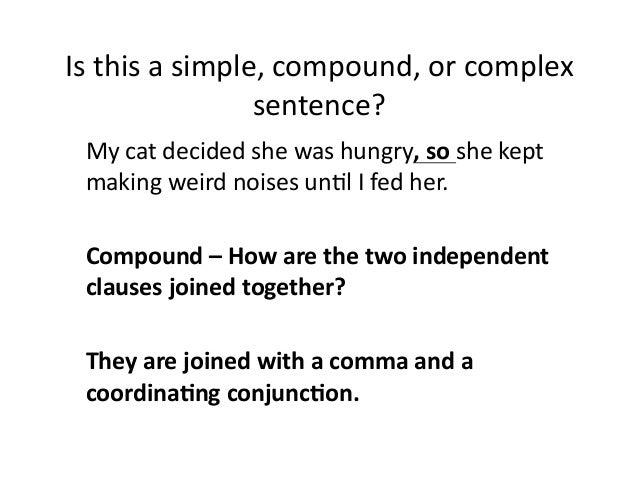 Compound and complex sentence review