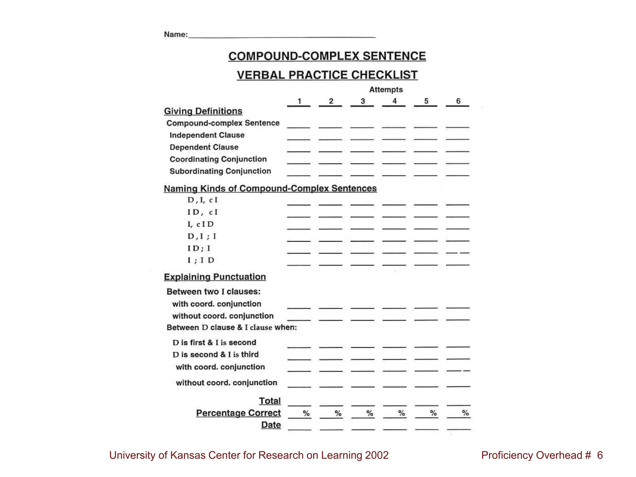 Complex Sentence Structure