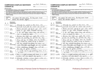 University of Kansas Center for Research on Learning 2002 Proficiency Overhead # 11
 