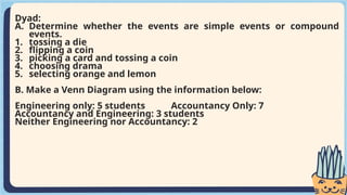 Illustrating Compound Events Using Venn Diagram and Real-Life ...