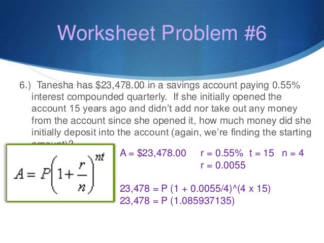 Week 4: Compound interest