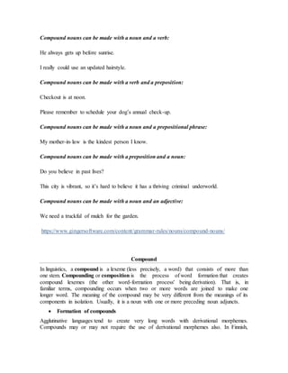 Compound nouns | DOCX