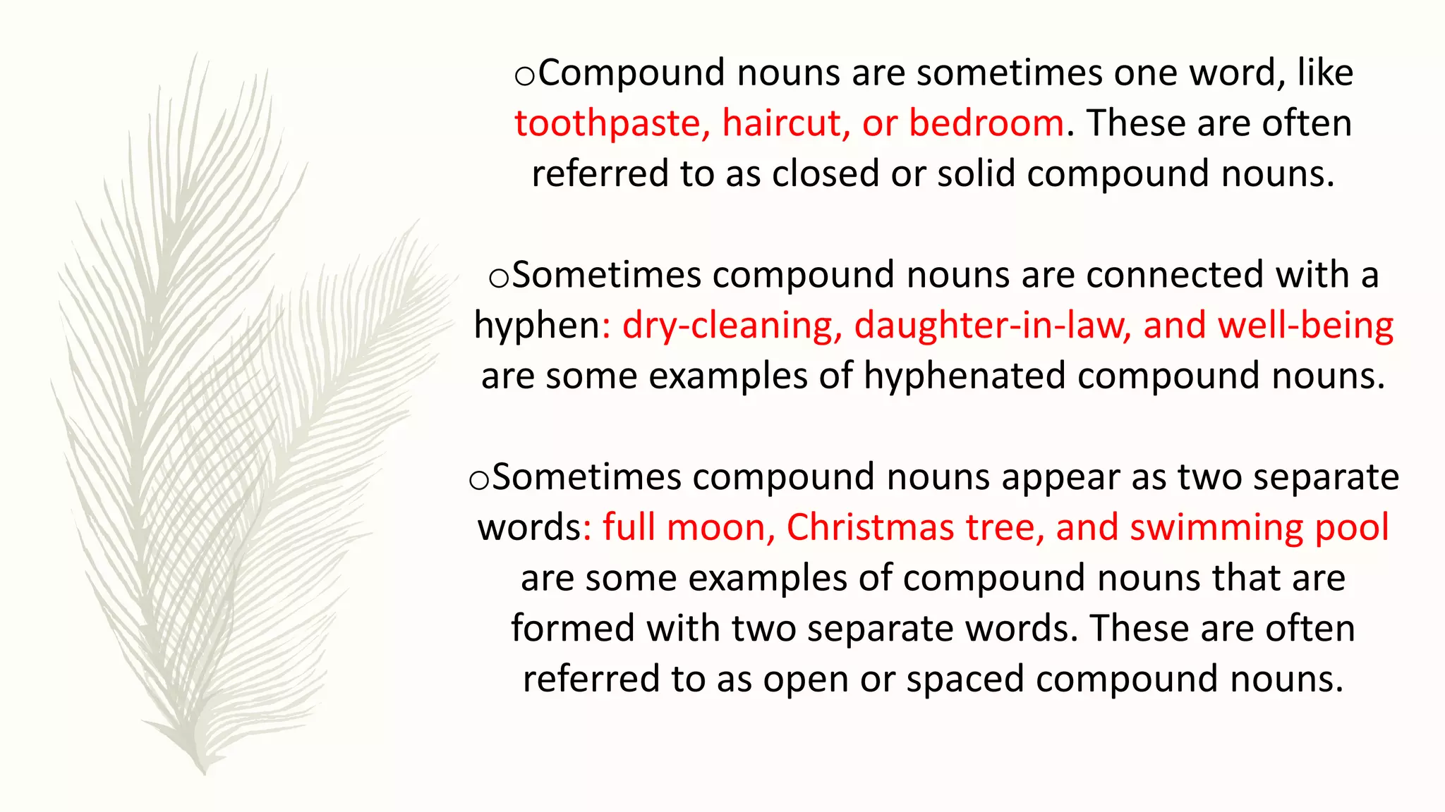 Compound nouns, prepositions and phrasal verbs. | PPTX