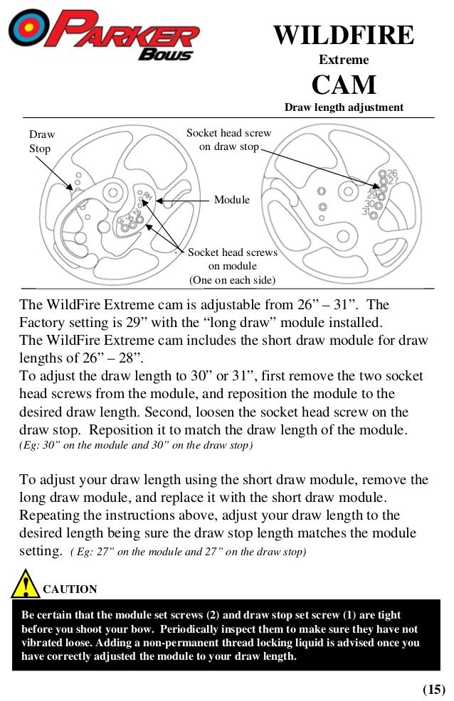 Parker Bows Compound Bow Owner's Manual