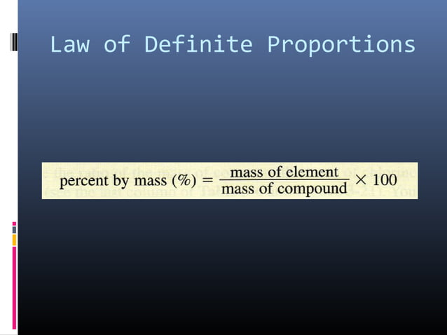 Compounds and laws of proportions | PPT