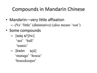Compounds and word trees(1) | PDF