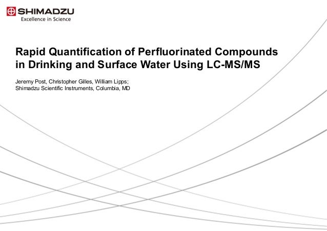 Perfluorinated Compounds Drinking Water Perfluorinated Compounds Drinking Water