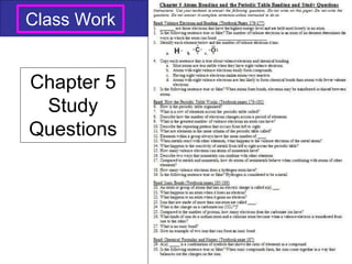 Class Work
Chapter 5
Study
Questions
 