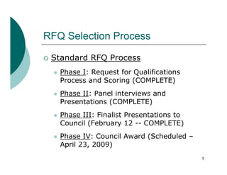 Staff presentation on Austin Comprehensive Plan RFQ process