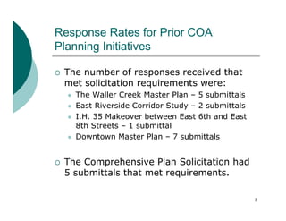 Staff presentation on Austin Comprehensive Plan RFQ process