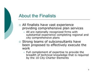 Staff presentation on Austin Comprehensive Plan RFQ process