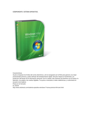 Lista de Componentes para Computadora