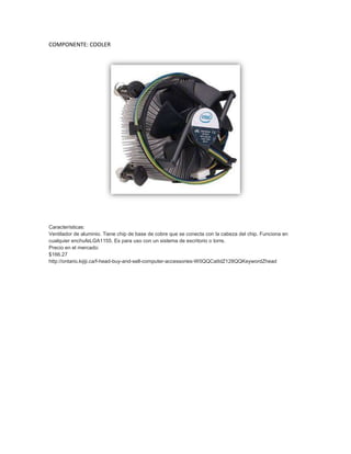 Lista de Componentes para Computadora