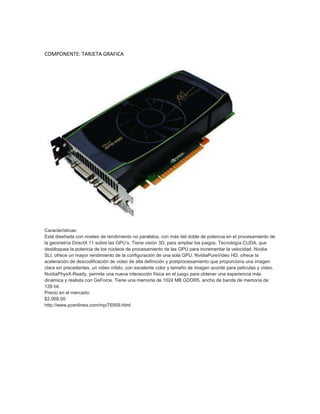 Lista de Componentes para Computadora