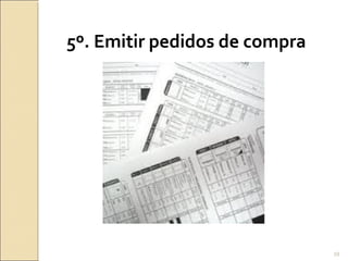 5º. Emitir pedidos de compra
59
 