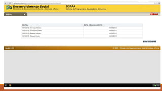 SISPAA – Sistema do Programa de Aquisição de Alimentos
 