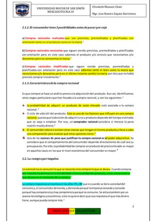 Compra Racional Compras racionales y por impulso | DOCX