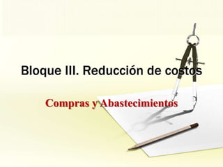 Compras y Abastecimientos
 