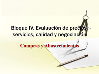 Compras y Abastecimientos
 