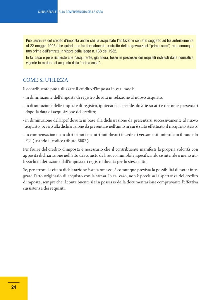 Compravendita immobili all asta Credito d imposta per riacquisto prima casa