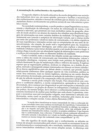 Compreender e transformar o ensino