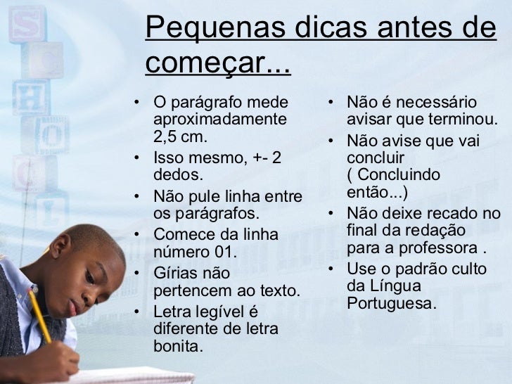 Dicas para começar uma redação