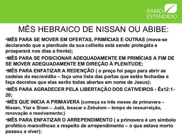 Compreensão profética do mês de Nissan. Compreensão profética do mês de Nissan.