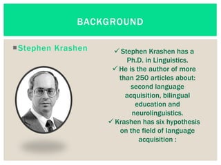 Video  Comprehensible Input - Stephen Krashen is a Genius - Aprendendo  Inglês