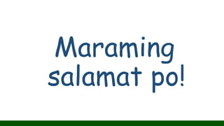 Maraming
salamat po!
 