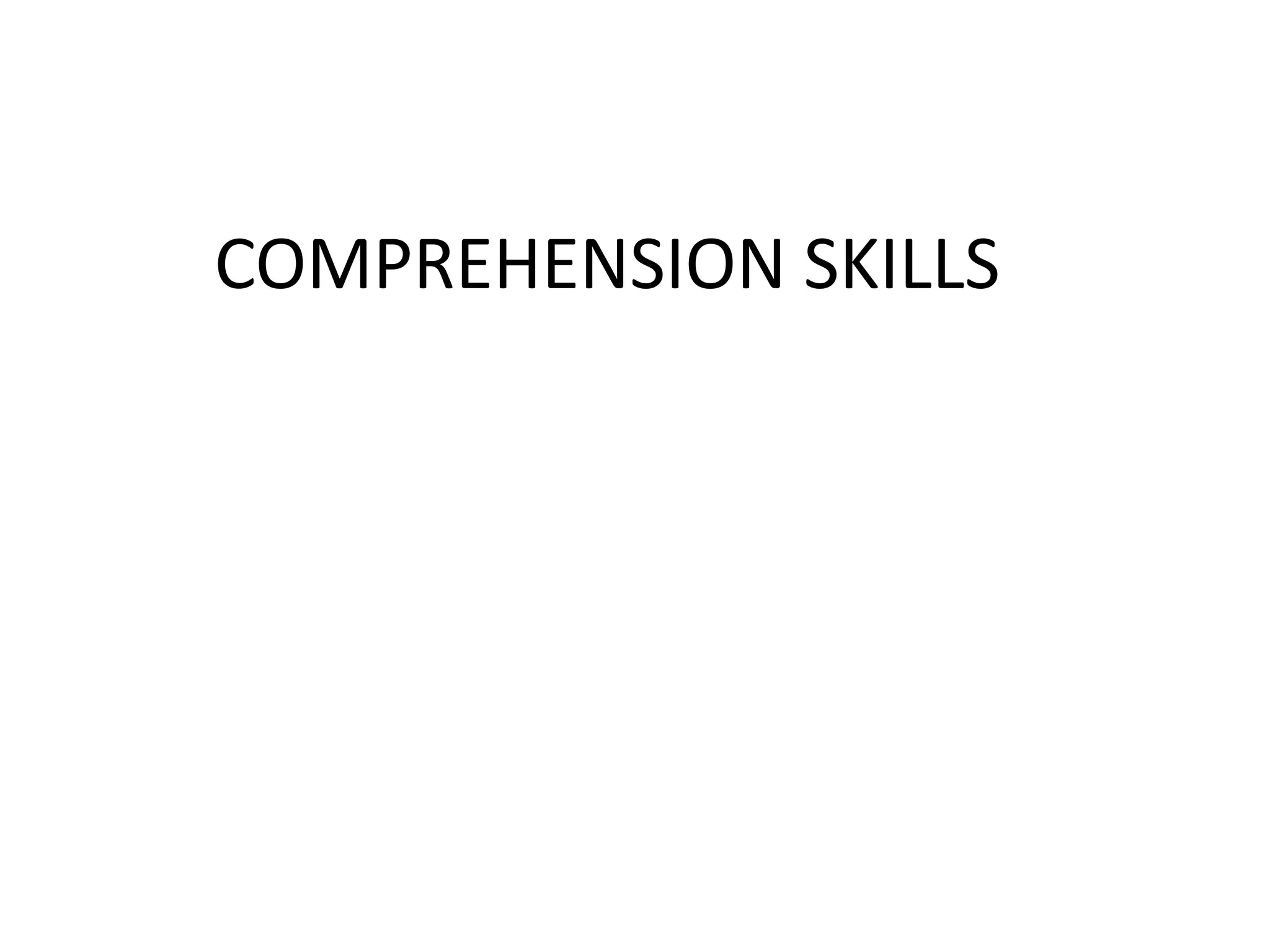 comprehension-skill-ppt