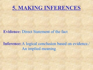 Comprehension skills(01) | PPT