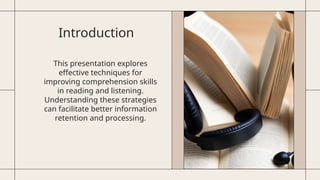 Comprehension Techniques Effective strategies to enhance reading and ...