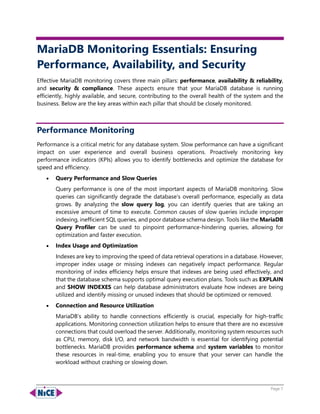 MariaDB Monitoring for Enhancing Performance, Availability, and ...